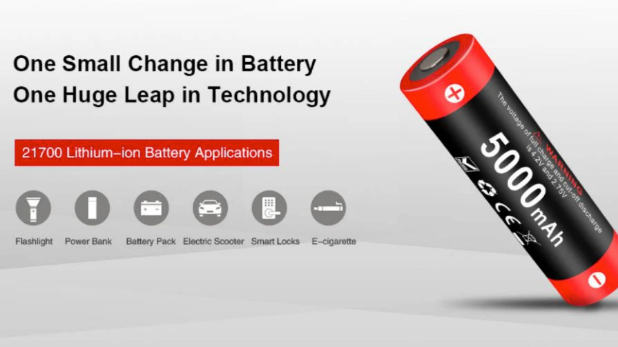 KLARUS: 21GT-50 Rechargable Battery, 21700 5000 mAh Cell Core