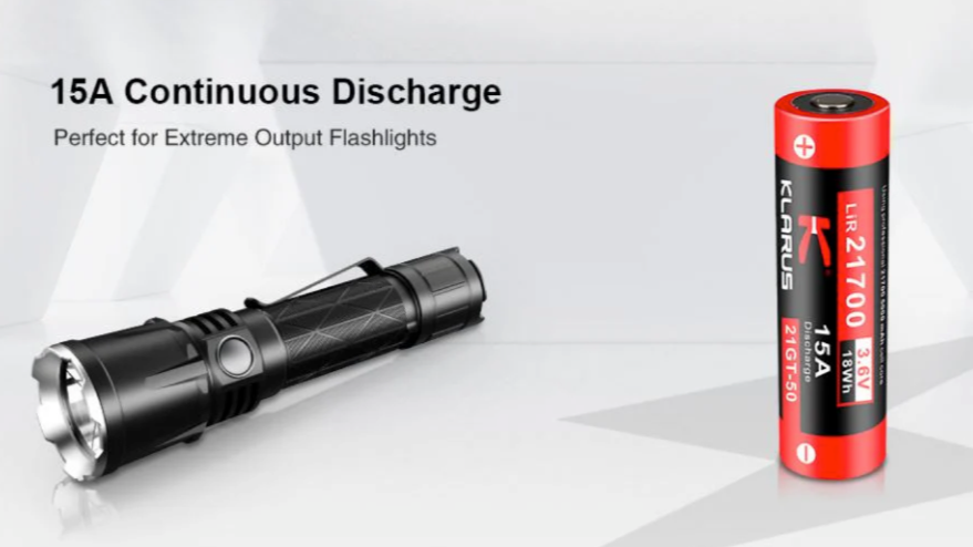 KLARUS: 21GT-50 Rechargable Battery, 21700 5000 mAh Cell Core