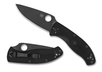 Spyderco Tenacious Black Lame noire légère à bord uni-C122PBBK