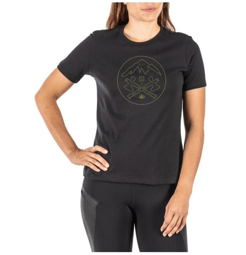 WOMEN'S CROSSED ACE MTN TEE