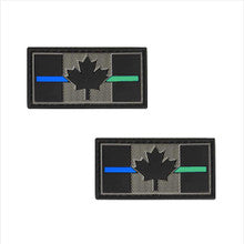 Patch TIC - DRAPEAU FIN LIGNE BLEU/VERT 1X2