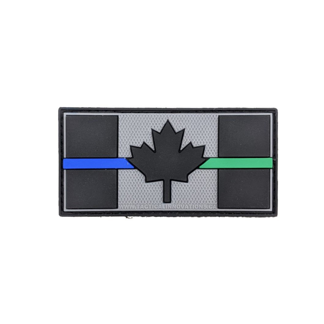 TIC Patch - THIN BLUE/GREEN LINE FLAG 1.5X3