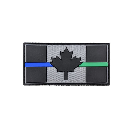 Patch TIC - DRAPEAU FIN LIGNE BLEU/VERT 1,5X3