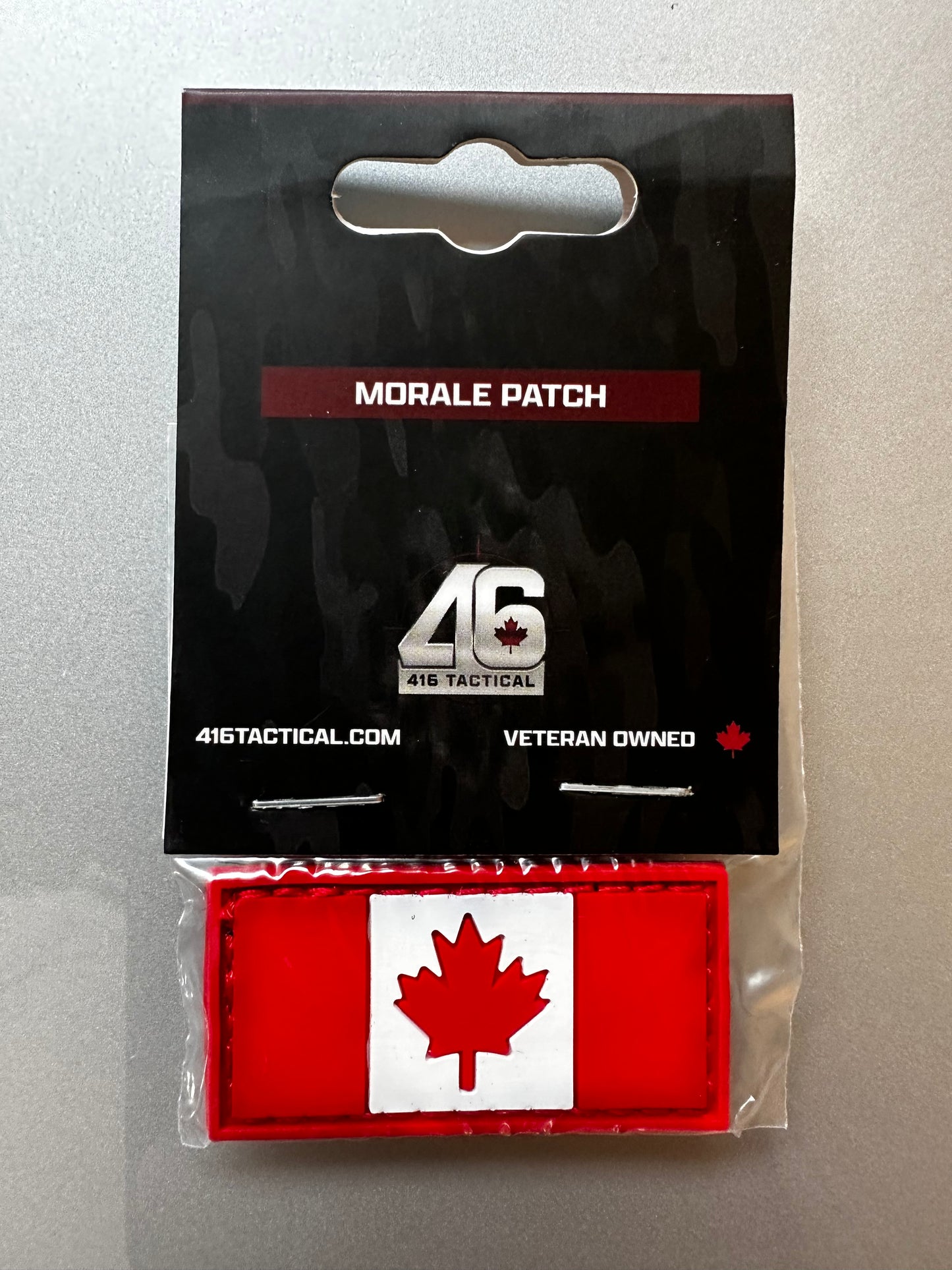 Canadian Flag Red/White Rubber Patch