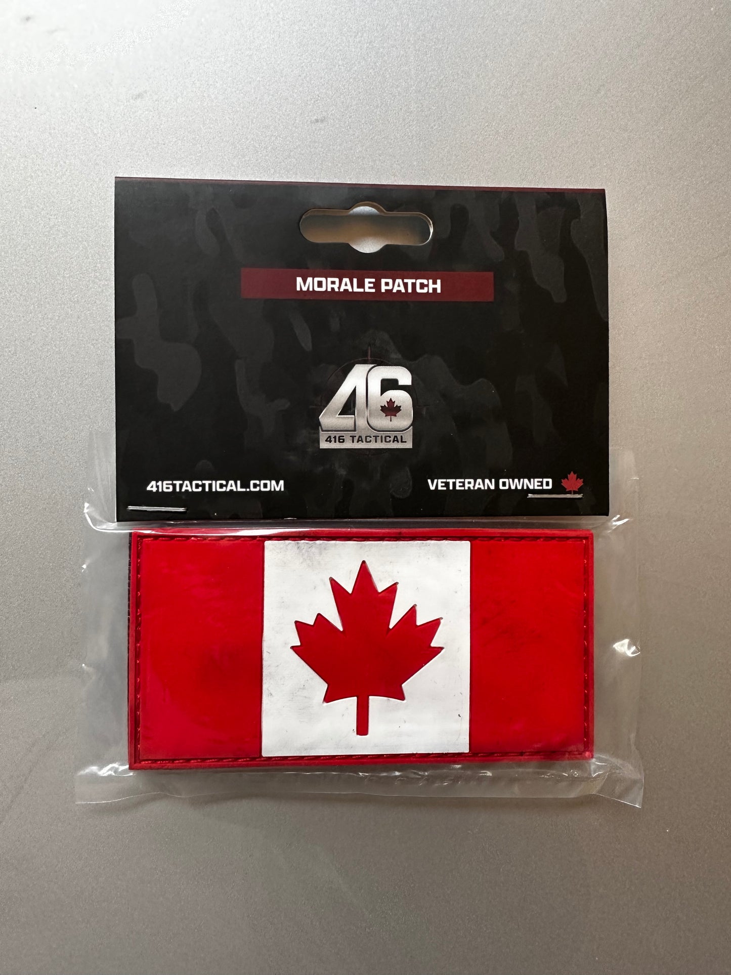 Canadian Flag Red/White Rubber Patch