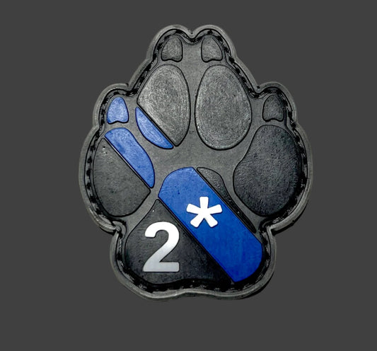 K9 2 Patch astérisque fine ligne bleue