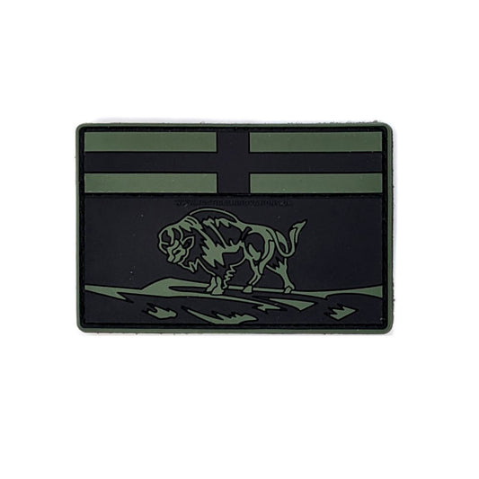 PROVINCIAL FLAG - MANITOBA -BLACK/OD GREEN