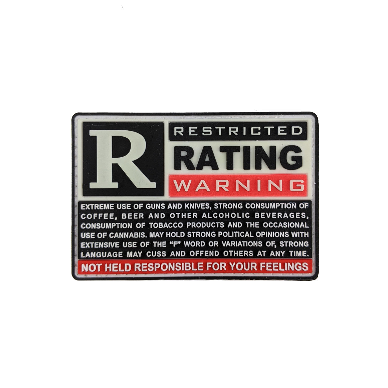 PVC Morale Patch - "R" RATED WARNING