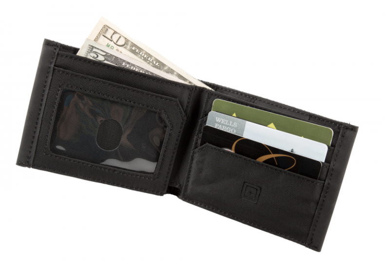 Portefeuille à deux volets noir