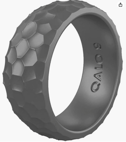 QALO: Men's Metallic Forged Silicone Ring