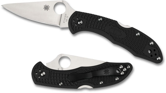 Spyderco Delica Flat Ground PLN Noir FRN