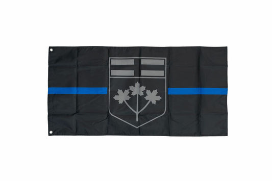 Drapeau provincial - 24" x 48" - Ligne bleue fine - Ontario