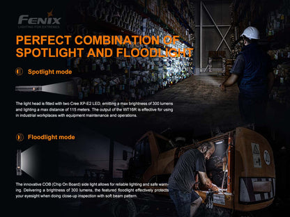 Fenix WT16R Rechargable Magnetic Flashlight 300 Lumens
