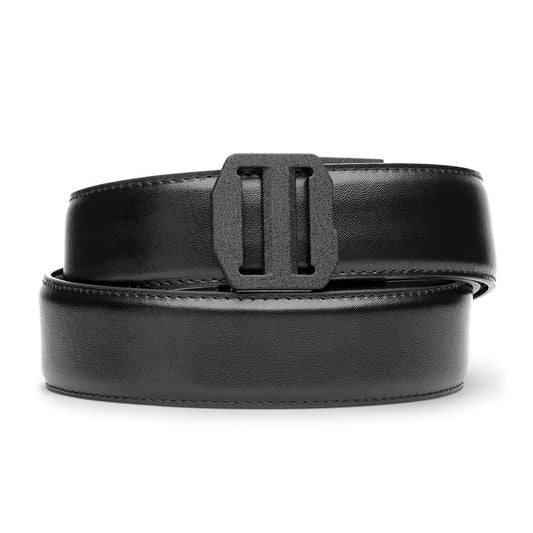 Kore Essentials -EXECUTIVE PROTECTION LEATHER BELT 1.5": COMPLETE KIT Padded Reinforced Inner Belt / X7 Black