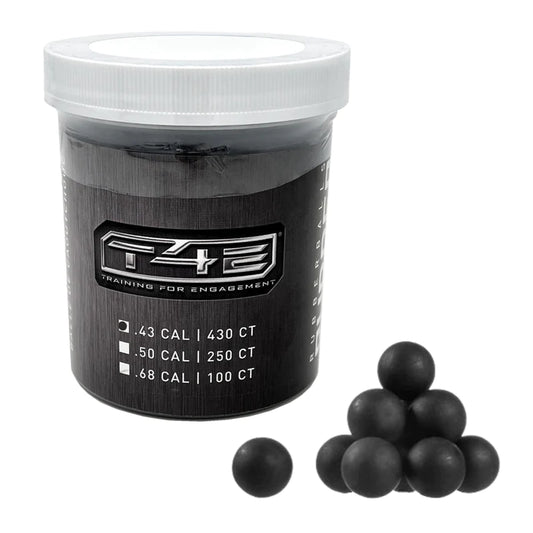 Umarex T4E .43 Cal Reusable Rubber Balls 430 Count (Black) LANCER