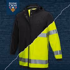 Imperméable Réversible Flying Cross Noir/Jaune 47"