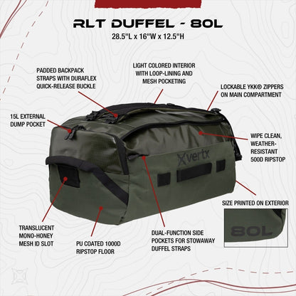 Vertx RLT 80L Duffel Bag