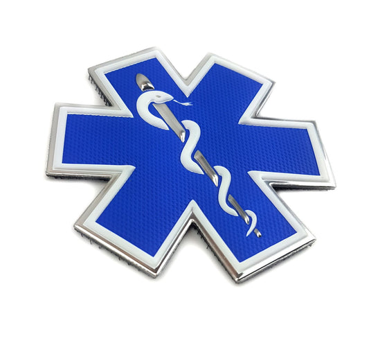 Patch TIC - HI VIS STAR OF LIFE SINGLE SNAKE - BLEU/REF