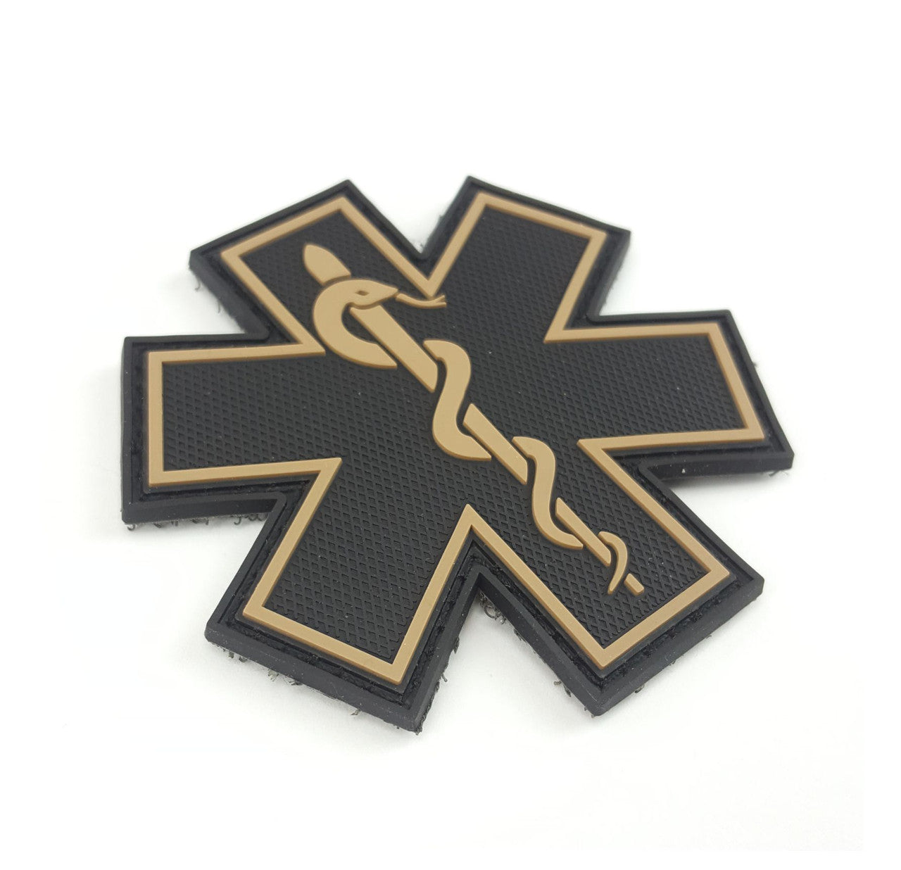 TIC Patch - MEDICAL RESPONDER  STAR OF LIFE SINGLE SNAKE - TAN