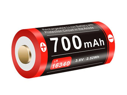 KLARUS: 16340 Rechargeable Battery 16GT-70UR, 700mAh, USB
